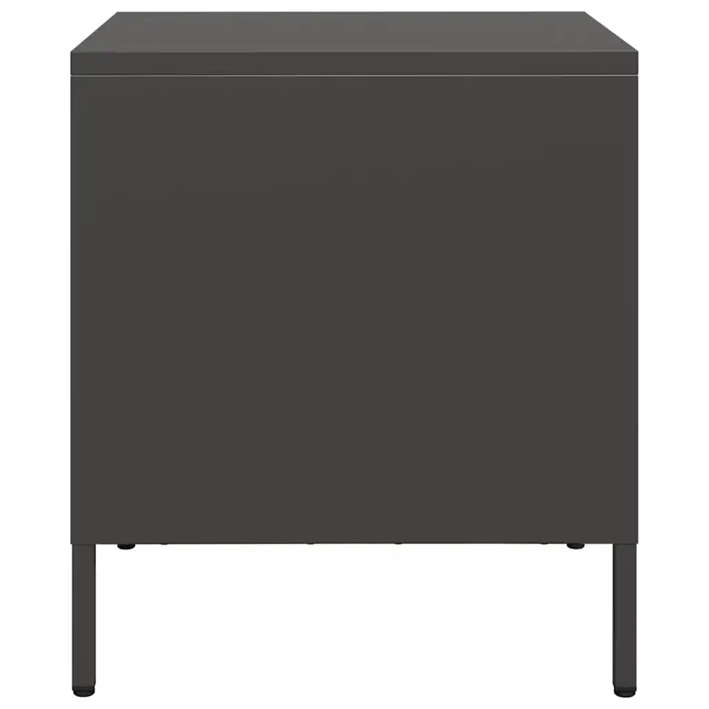 vidaXL Comodini 2 pz Neri 35x39x43,5 cm in Acciaio