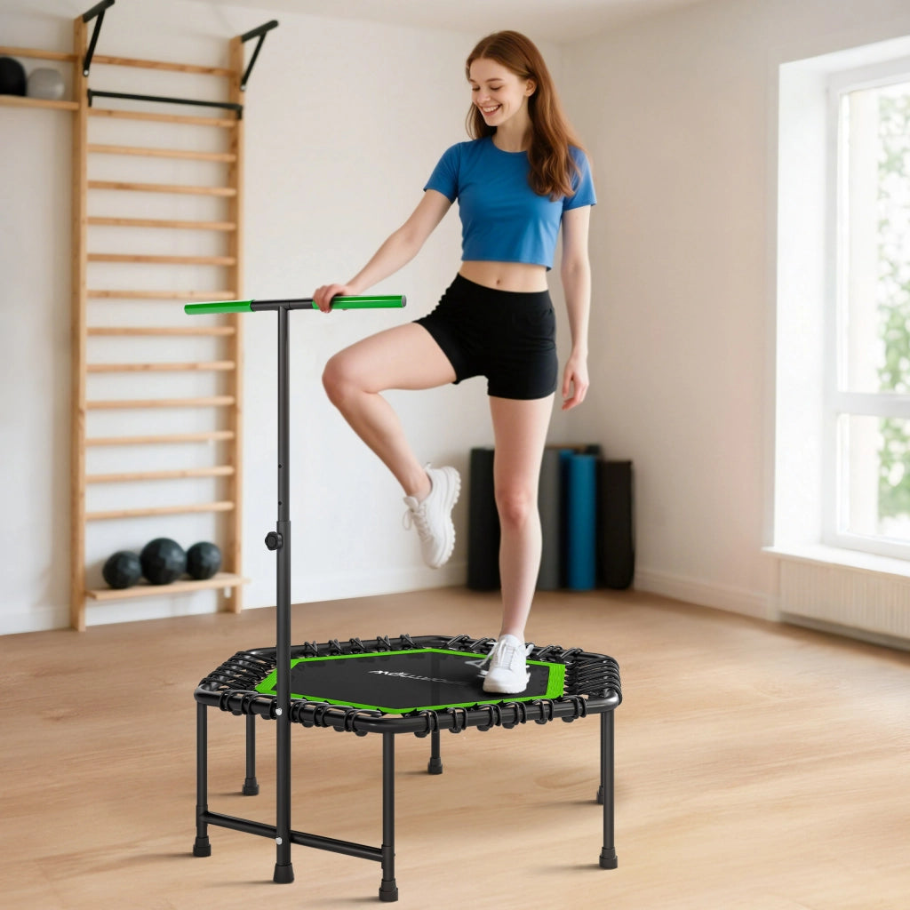 Trampolino da Giardino 114x114x132 cm ¨C zephmum ¨C Verde e Nero