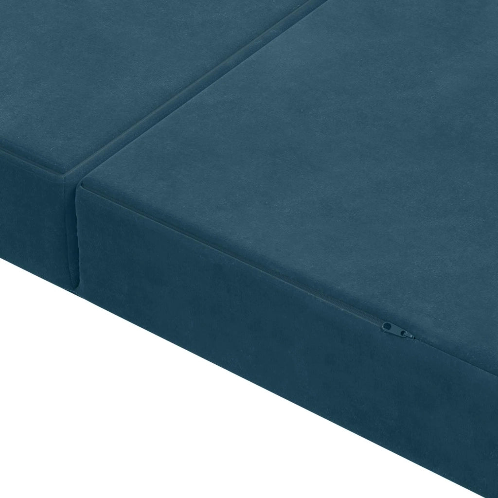Divano Letto Pieghevole 160 x 67 x 45 cm Blu 900238