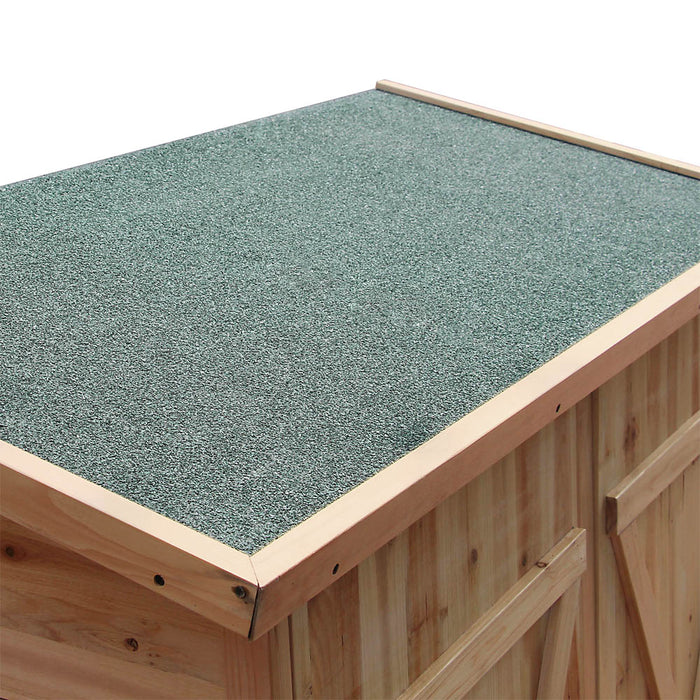 Armadio da giardino XXL in legno 1380 x 655 x 1600 mm Capanno degli attrezzi per esterno