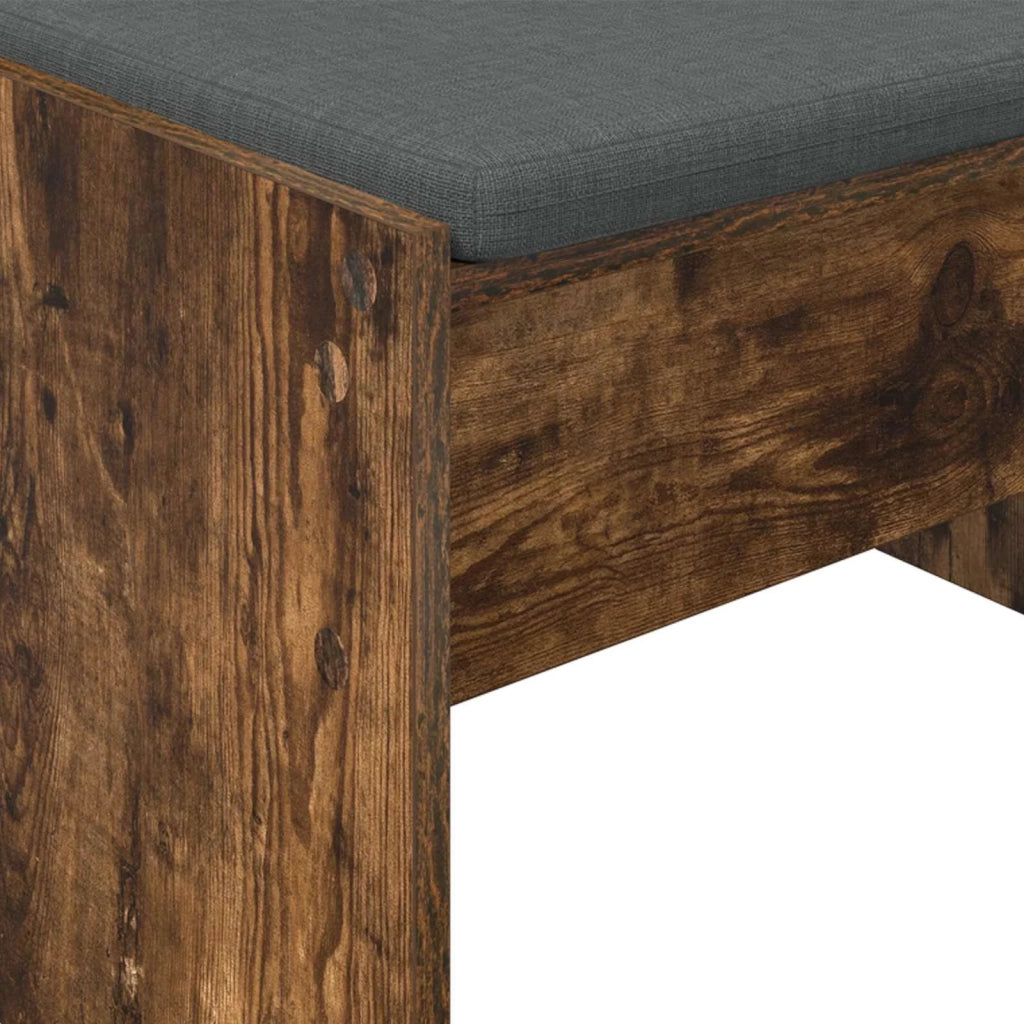 Panca per ingresso con cuscino Rovere fumé 63 x 38 x 40 cm 891548