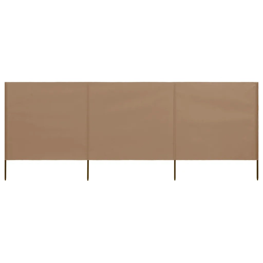 Paravento a 3 Pannelli in Tessuto 400x160 cm Grigio Talpa cod mxl 57544
