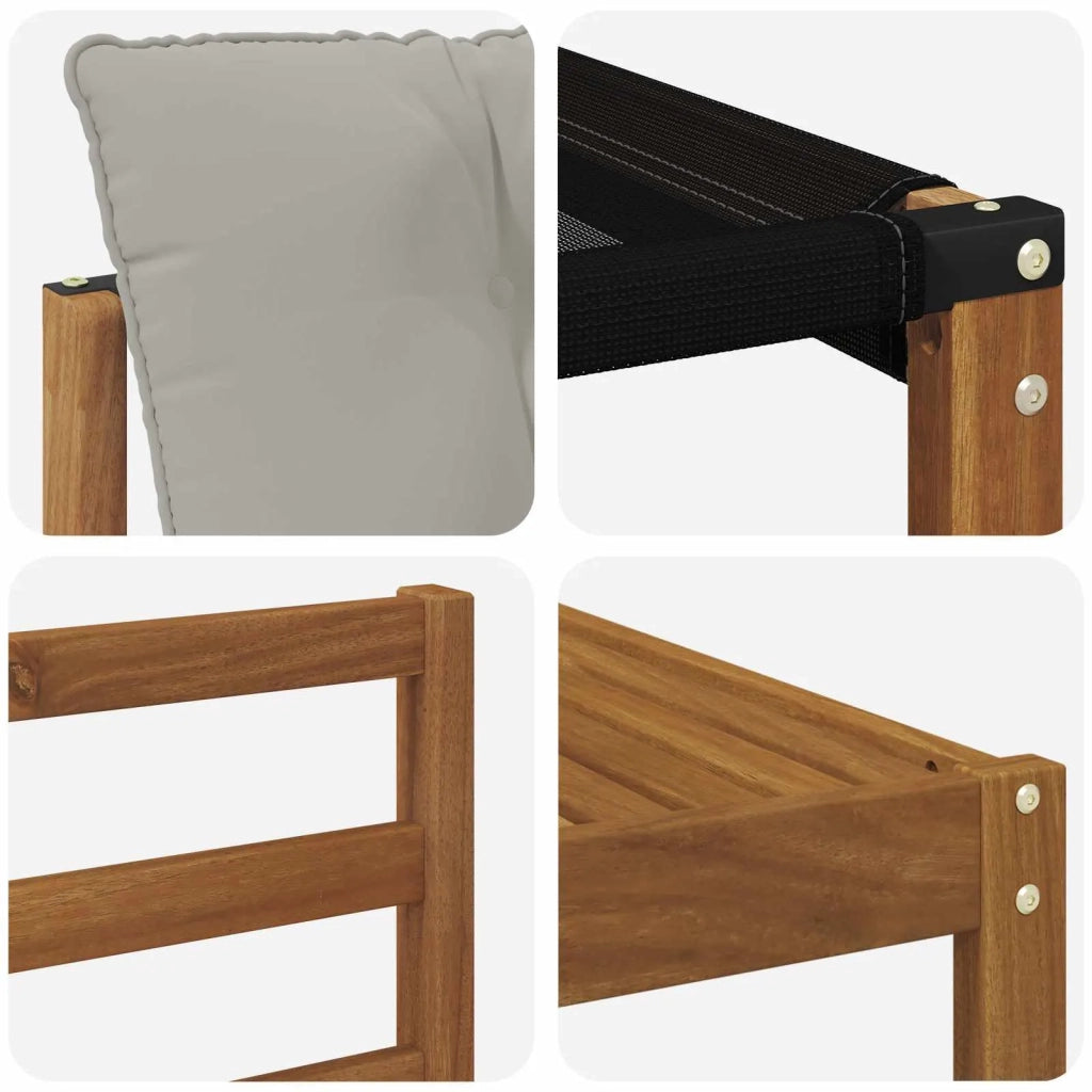 Set di divani da esterno 5 pcs Grigio Naturale e Chiaro 3369422