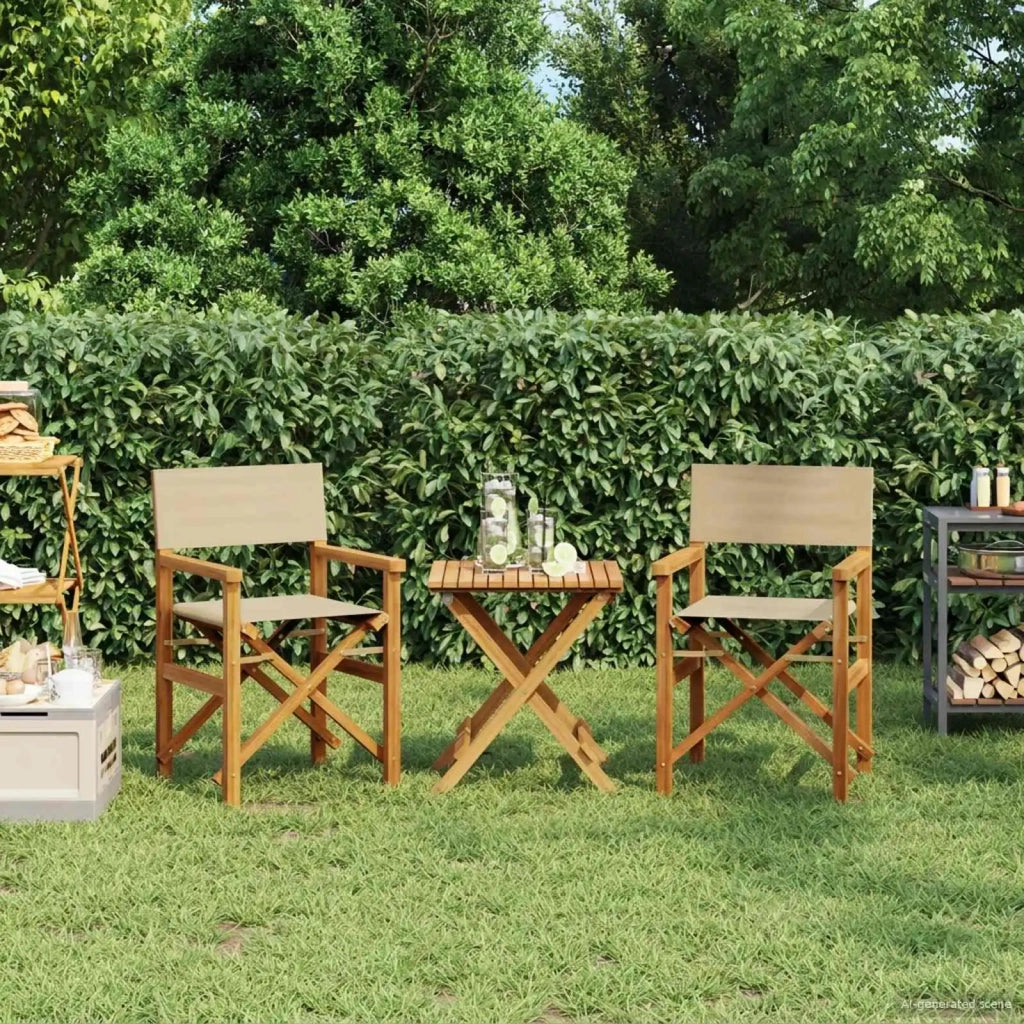 Sedia da Giardino | Sedia da pranzo Marrone e Beige 56 x 54 x 87 cm
