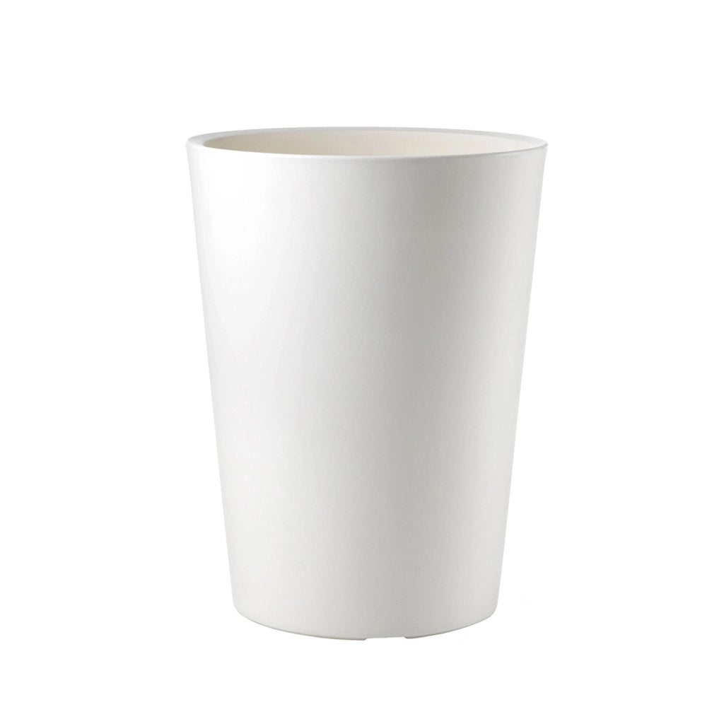 Vaso Rotondo per Piante Grandi Indoor e Outdoor Tera Zamora Chalk Ø38,5 cm in Plastica Bianco Gesso