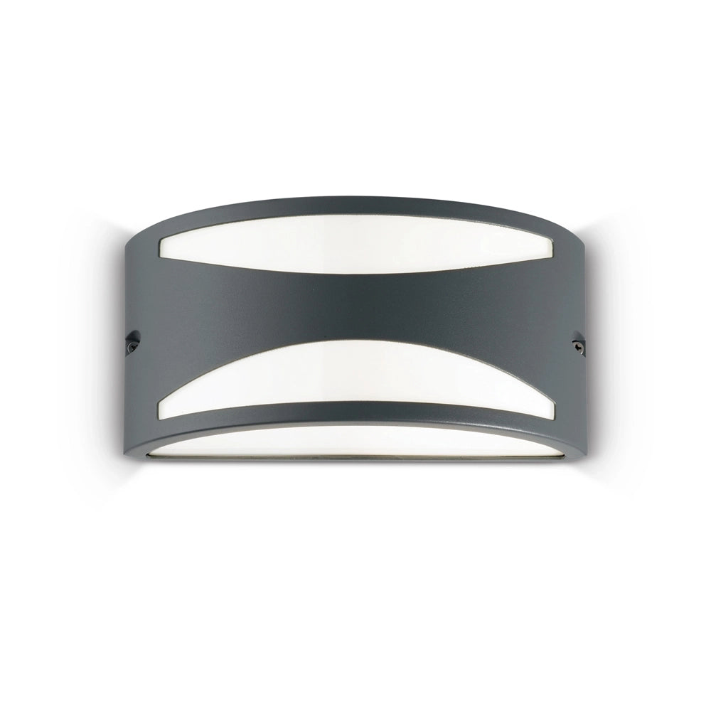 Applique Moderna Rex-3 Alluminio-Materie Plastiche Antracite 1 Luce E27