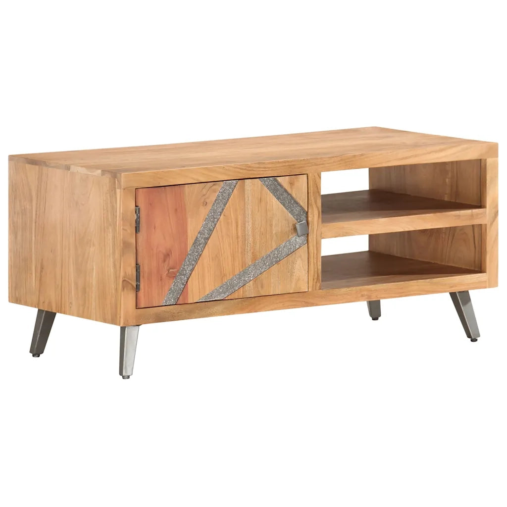 Tavolino da Caffè 90x45x40 cm in Legno Massello di Acacia 286548