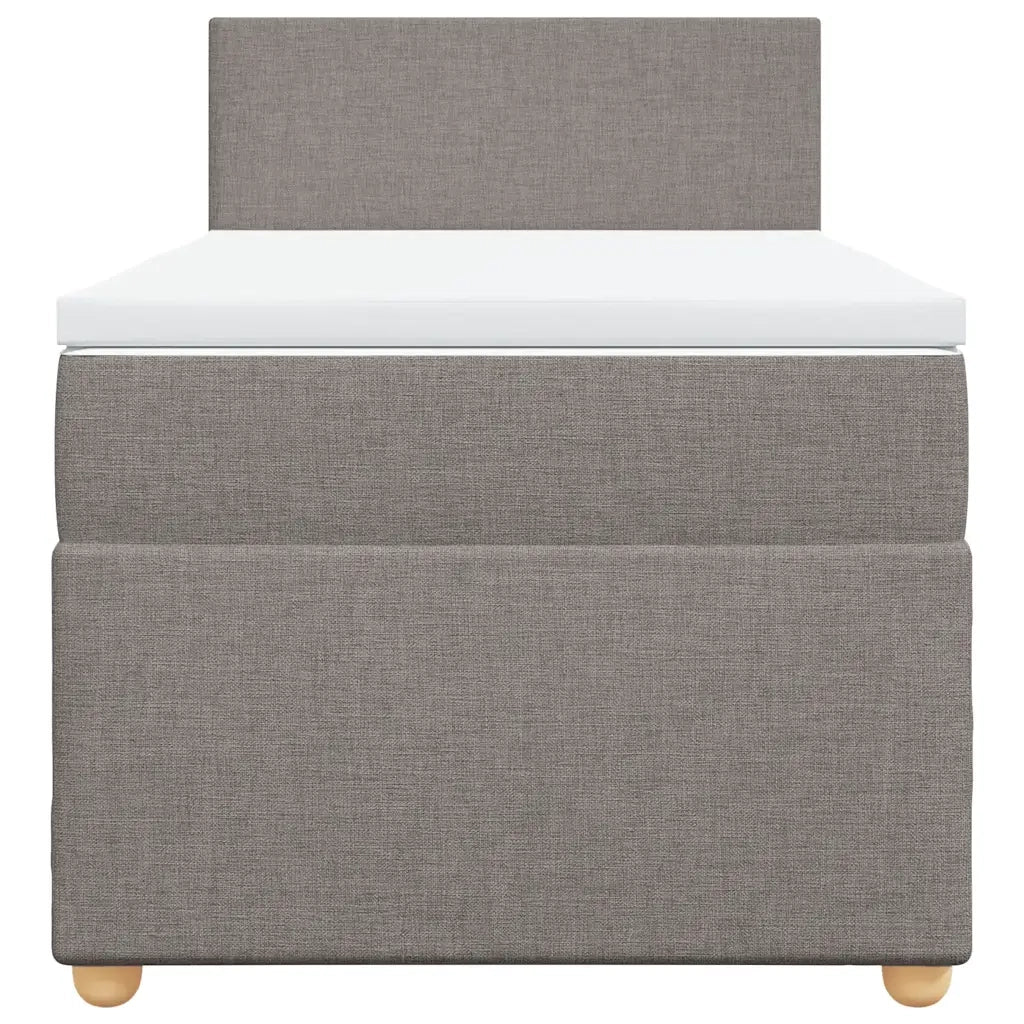 Giroletto a Molle con Materasso-Struttura Letto Tortora 80x200 cm inTessuto 750600