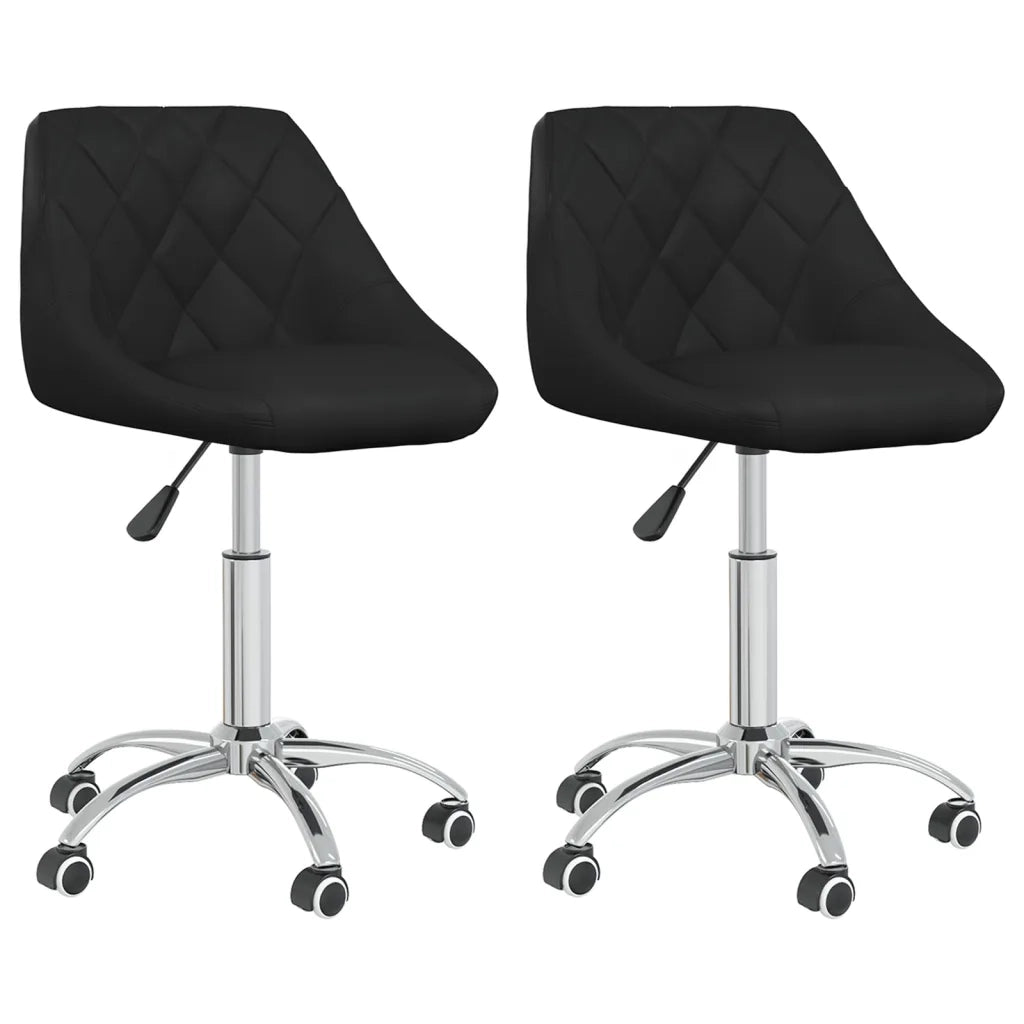 Sedie da Pranzo Girevoli 2 pz Nere in Similpelle cod mxl 57324