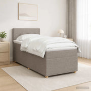 Letto box spring con materasso Tortora 90 x 200 cm Tessuto 3450871
