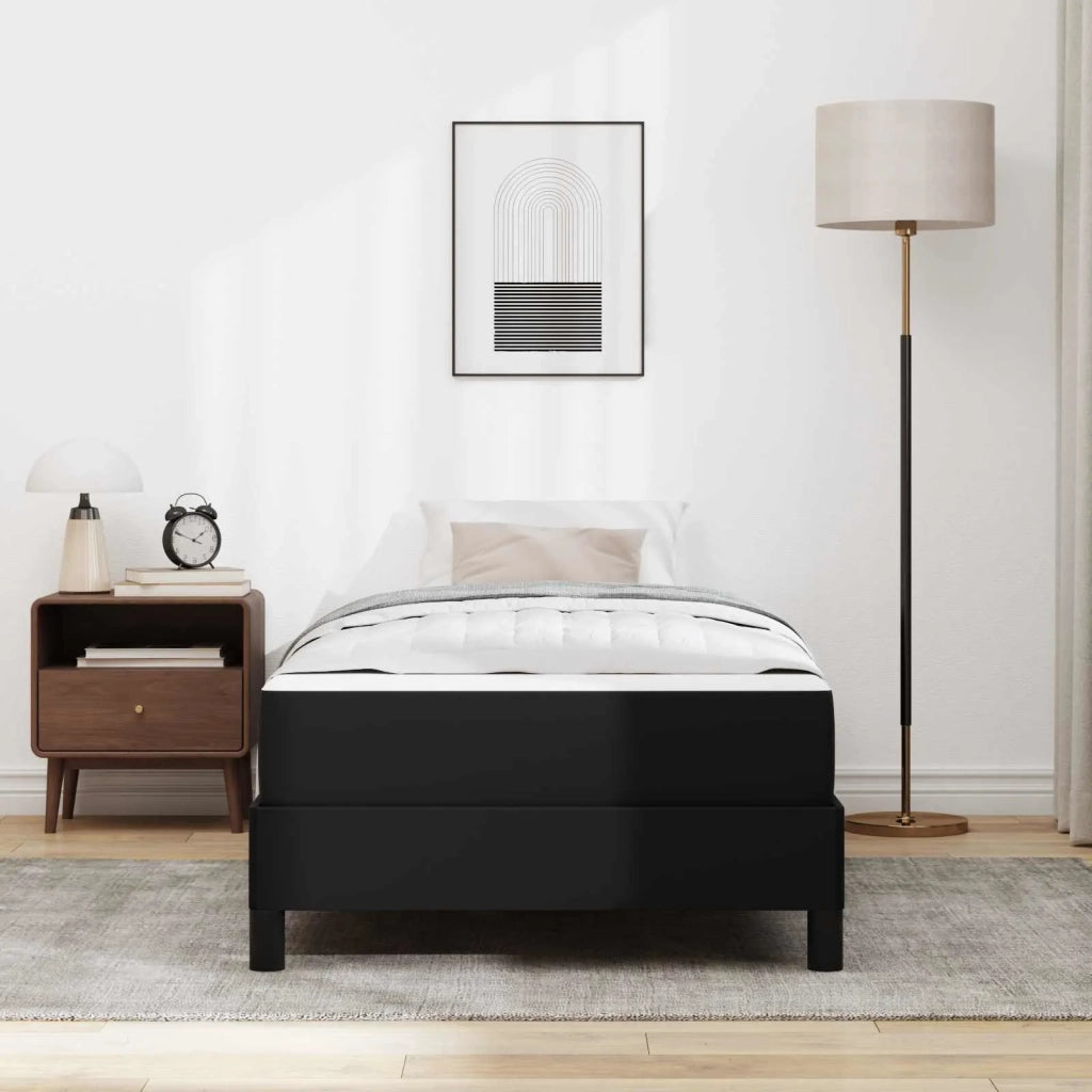 Struttura del letto con materasso Nero 90 x 200 cm Tessuto 3398608