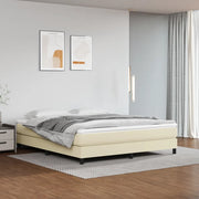 Struttura Letto a Rete a Molle-Giroletto Crema 180x200 cm in Similpelle 960654