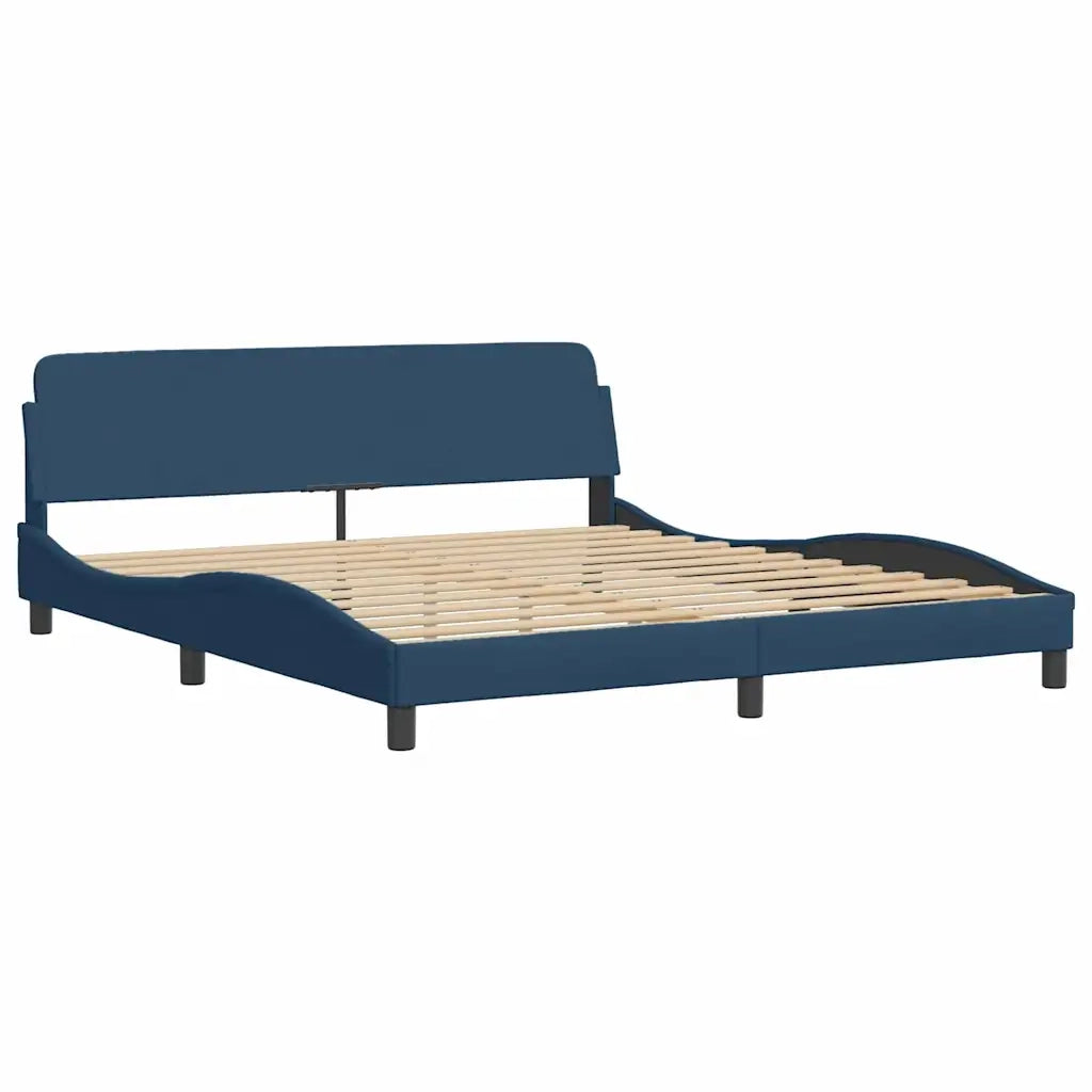 Giroletto con Testiera Dover Blu 180x200 cm Tessuto 373231
