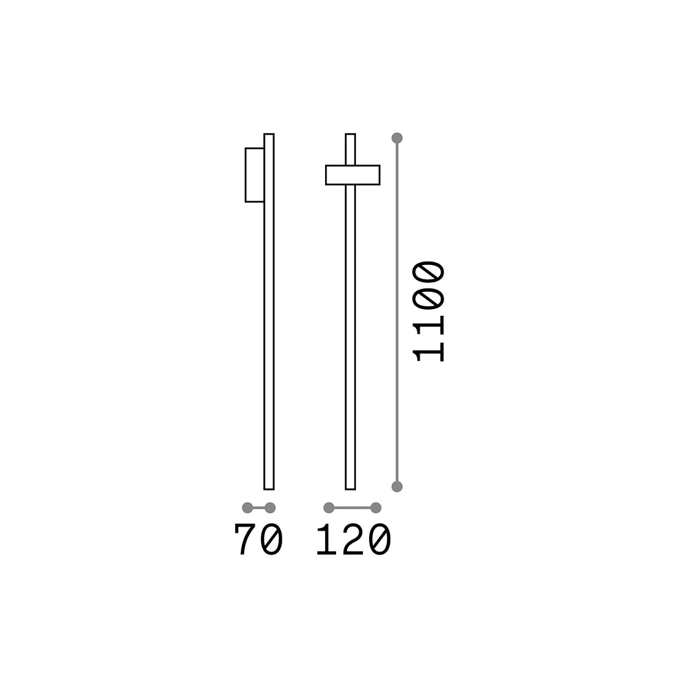 Piantane - Lampade Da Terra Hub Alluminio Antracite Led 4,5W 3000K H110Cm