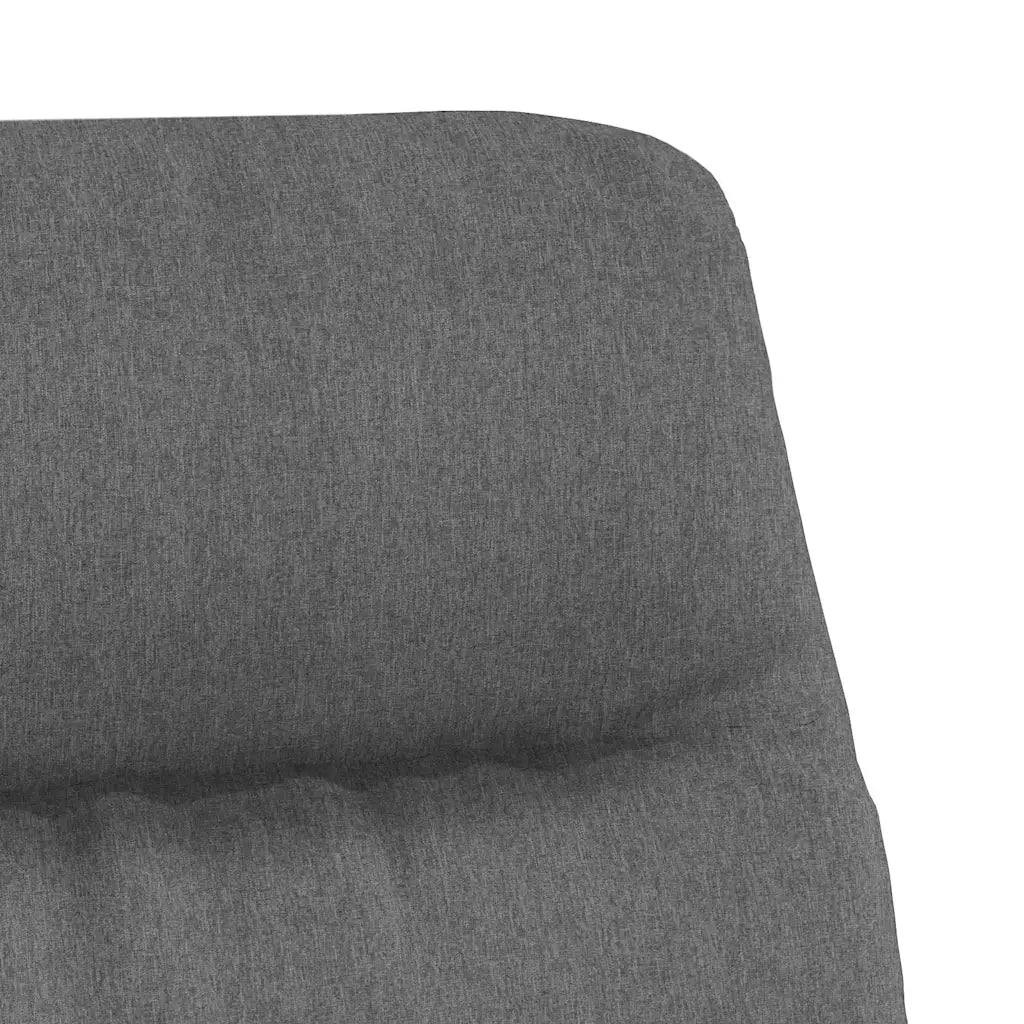 Divano Sedia-Poltrona Relax con Sgabello Grigio Chiaro Tessuto e Similpelle