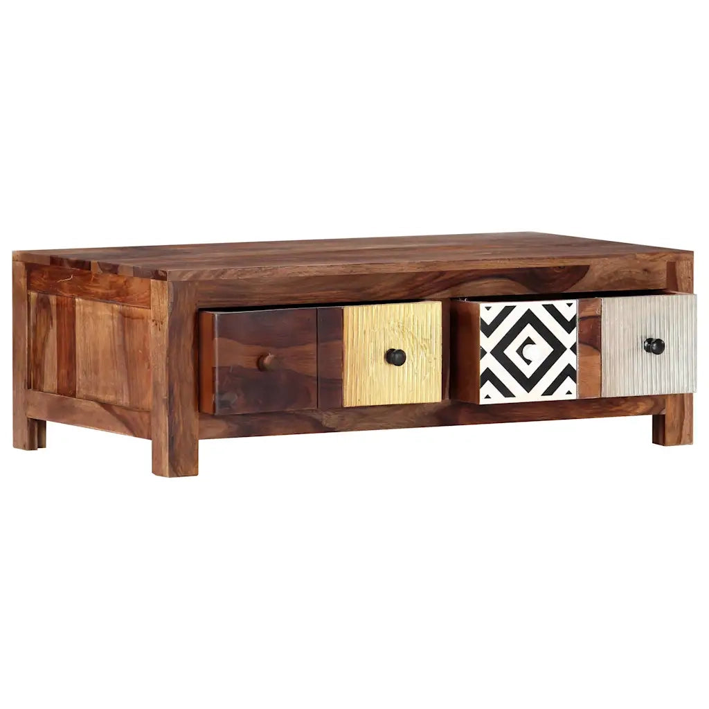 Tavolino da Salotto-Tavolino da soggiorno-Tavolo 90x50x30 cm in Legno Massello di Acacia