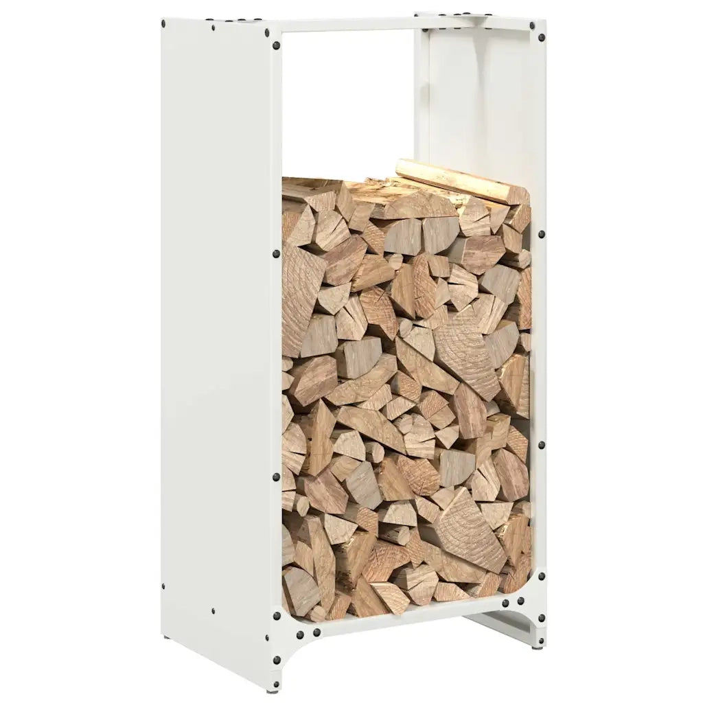 Rastrelliera per Legna da Ardere Bianca 40x30x80 cm 864232