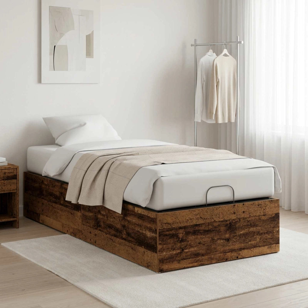 Giroletto per rete letto regolabile Legno antico 100 x 190 cm 8021853