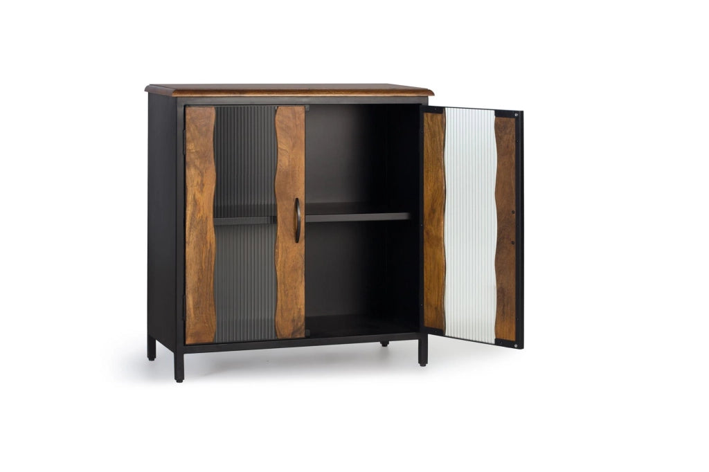 Credenza in massello di mango e metallo