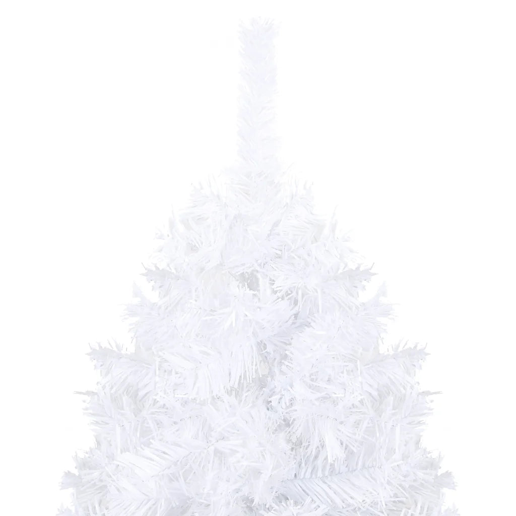 Albero di Natale Preilluminato con Palline Bianco 150 cm PVC 3077626