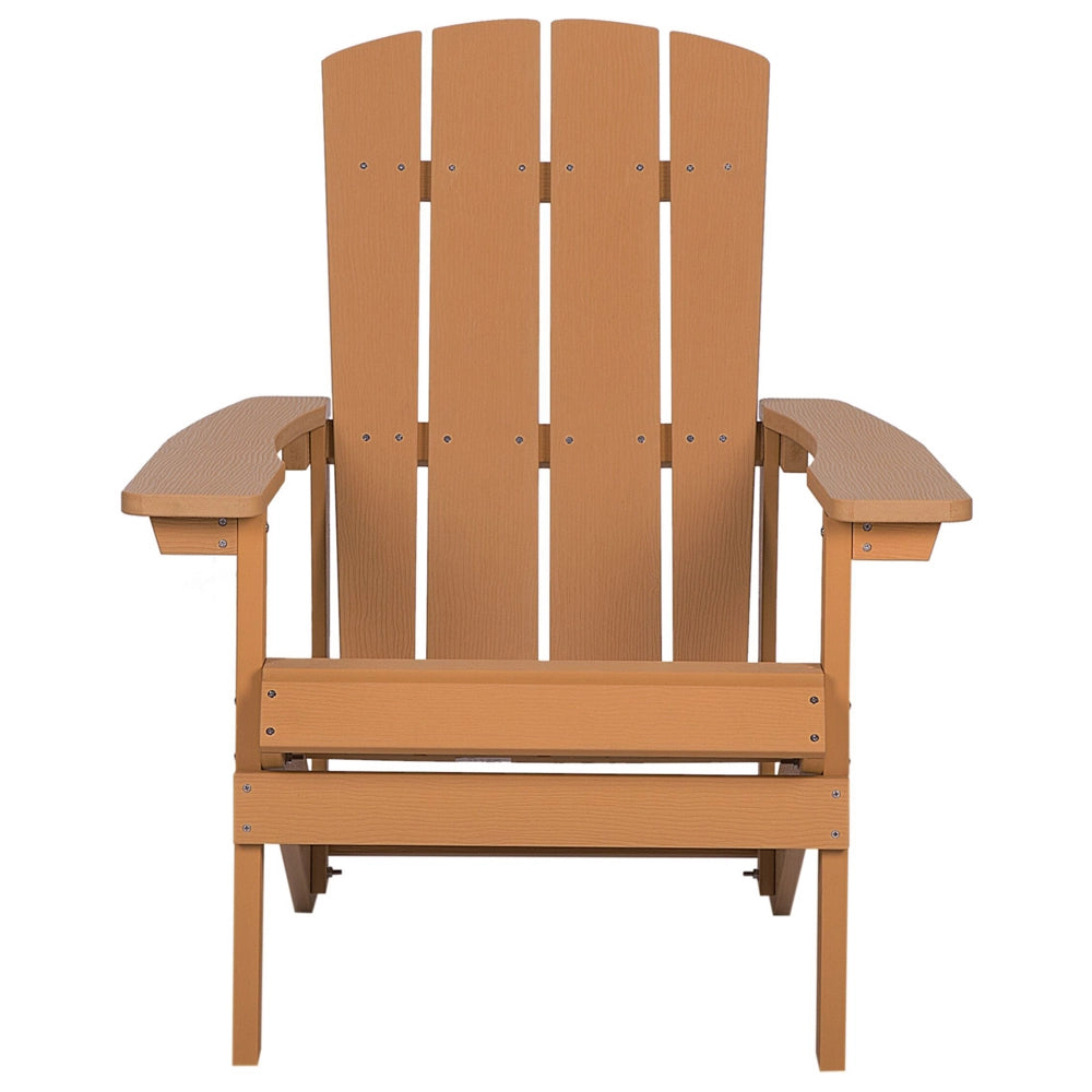 Sedia da giardino in legno chiaro in plastica legno con poggiapiedi resistente agli agenti atmosferici in stile moderno