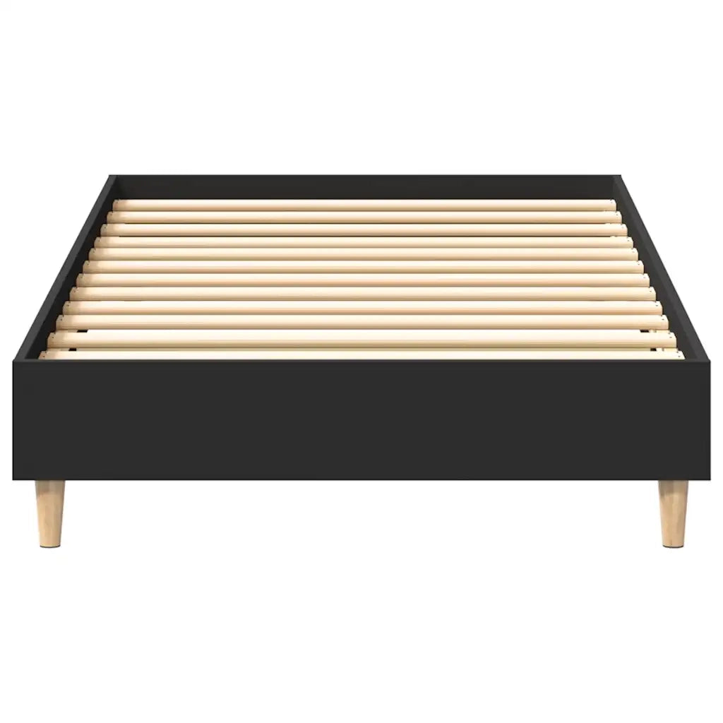 vidaXL Giroletto senza Materasso Nero 90x190 cm in Legno Multistrato