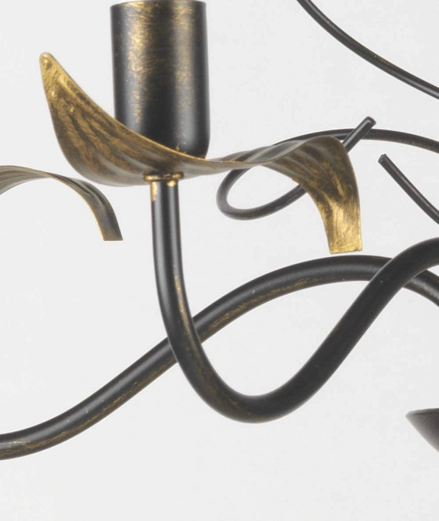 ONLI - Lampadario stile classico in metallo marrone invecchiato oro. 8 luci