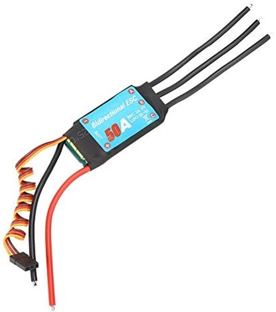 Regolatore di Velocità Elettronico 50A - ESC Senzafilo - RC Auto/Navi - Propulsore Subacqueo - Collegamento Rapido - Uscita UBEC 5V