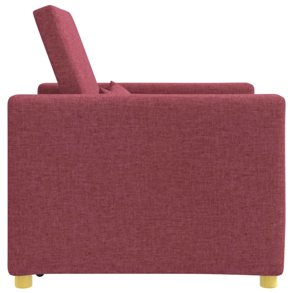 Divano letto estraibile singolo Rosso vino 90 x 165 x 87 cm 42002687