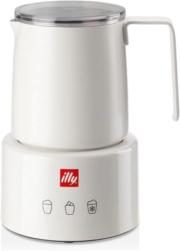 Illy 22984 Milk Frother Montalatte Elettrico 250 ml Funzione Caldo e Freddo Controllo Touch Spegnimento Automatico colore Bianco