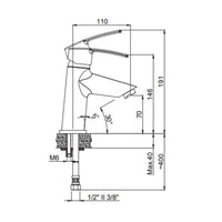Rubinetto Miscelatore Monocomando per Bidet in Ottone bidet Dynobi Cromato