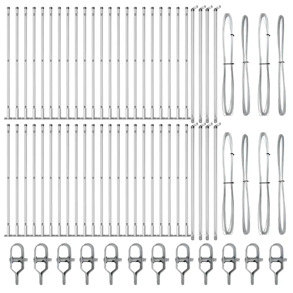 Palo della recinzione 52 pcs Grigio 3,2 x 3,2 x 70 cm 3350258