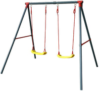 Altalena da Giardino 2 Posti 220x182x160 cm in Acciaio Funny