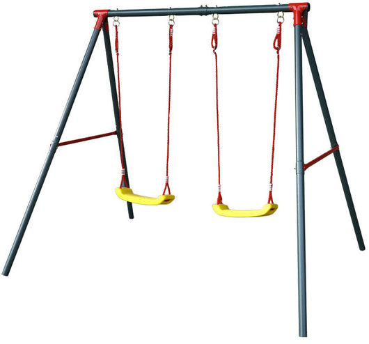 Altalena da Giardino 2 Posti 220x182x160 cm in Acciaio Funny