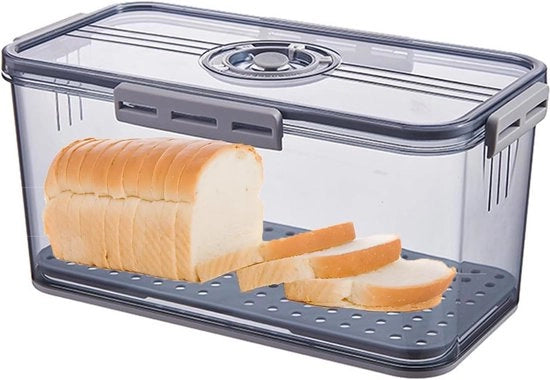 Contenitore di conservazione del pane con registrazione del tempo di conservazione - contenitore di conservazione del pane a chiusura ermetica con tavola di scarico rimovibile