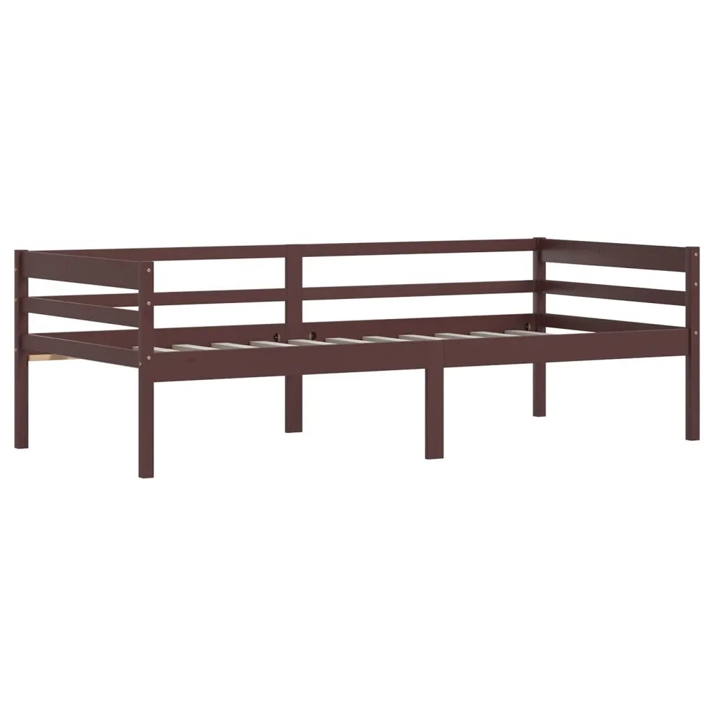 Giroletto senza Materasso Marrone Scuro 90x200 cm Legno Pino 322054