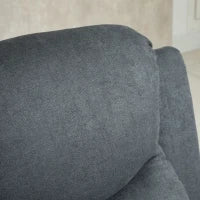 Poltrona Relax Manuale Ergonomica in Tessuto, Poltrona Reclinabile a 150° e Poggiapiedi per Casa e Ufficio, 93x88x102cm, Grigio Scuro