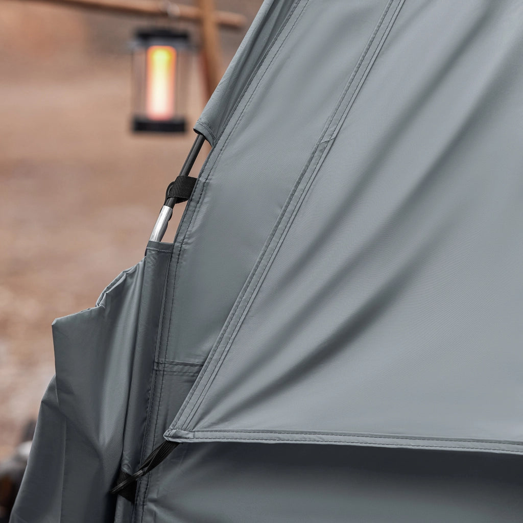 SoBuy Lettino da campeggio Brandina da campeggio Tenda da esterno con gancio per lampada e tasche porta scarpe Tenda 3 in 1 per 2 persone Pratica 193x145x188 cm OGS32-II-L-HG