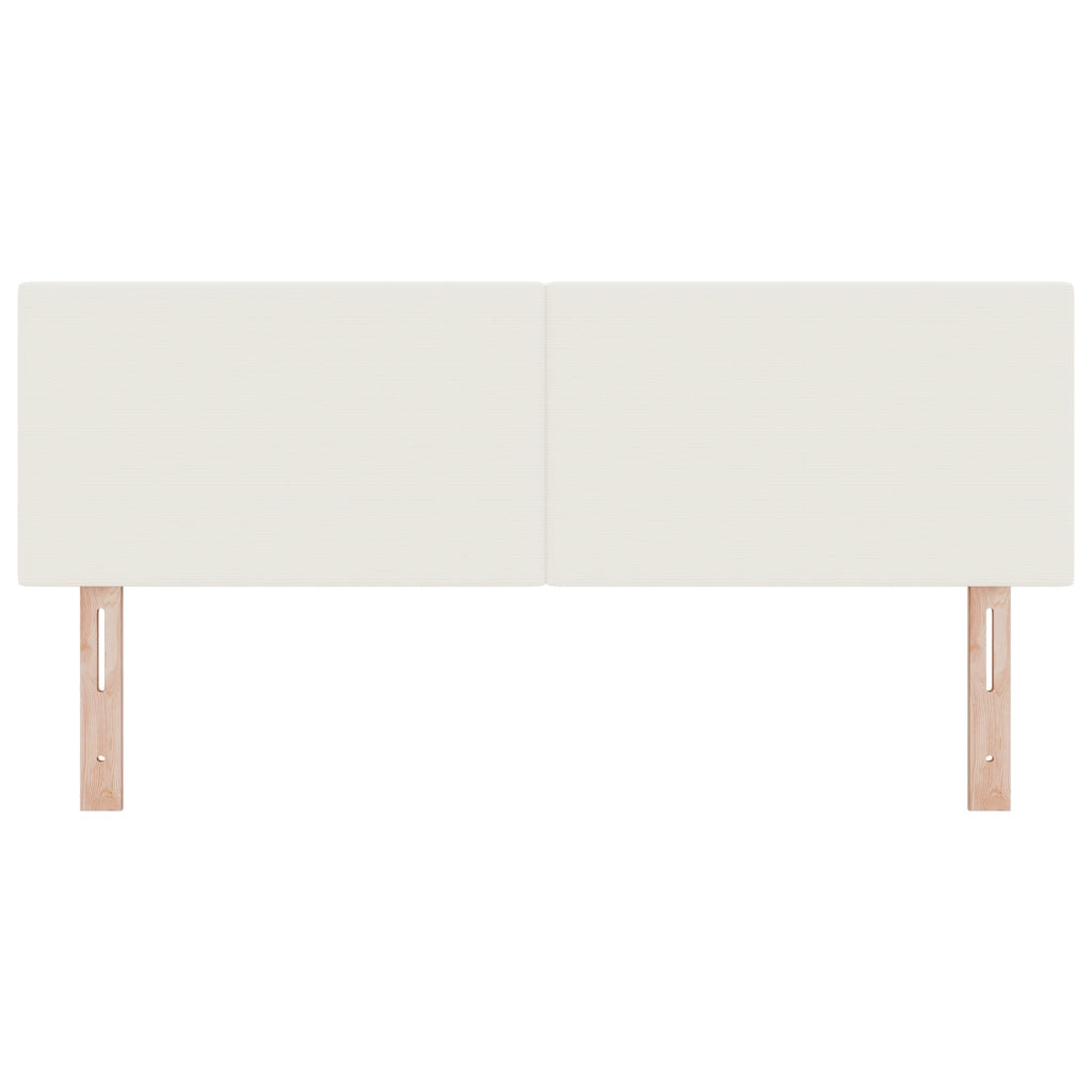 Testata LED  Design Semplice Crema 72 cm in Tessuto Corduroy