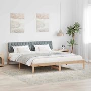 Struttura del Letto Marrone e grigio chiaro 180 x 200 cm 3394343