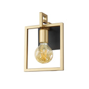 Applique glamour Primero a cornice nero-oro E27 60W Italux