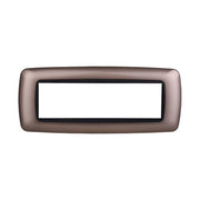 Placca Plastica Bombata Serie Space 7P Colore Bronzo Compatibile Con Bticino Living International