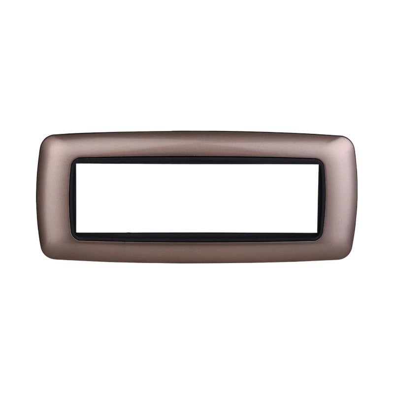 Placca Plastica Bombata Serie Space 7P Colore Bronzo Compatibile Con Bticino Living International
