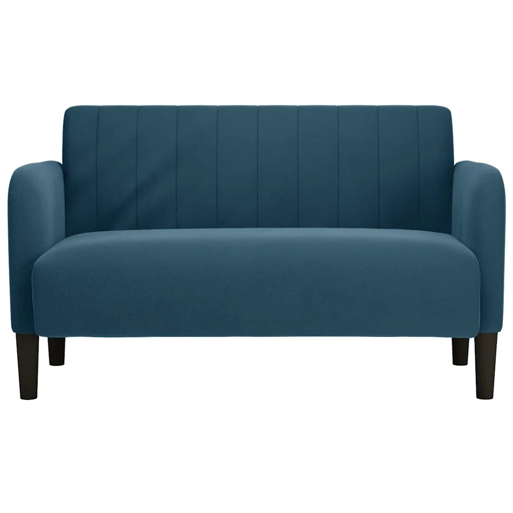 vidaXL Divano Divanetto Blu 109 cm in Velluto