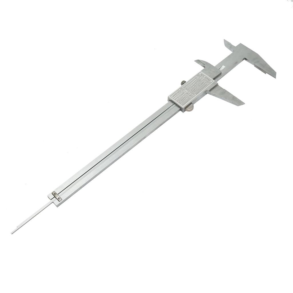 Calibro meccanico professionale Crownman da 200 mm, scala graduata in mm/cm/pollici