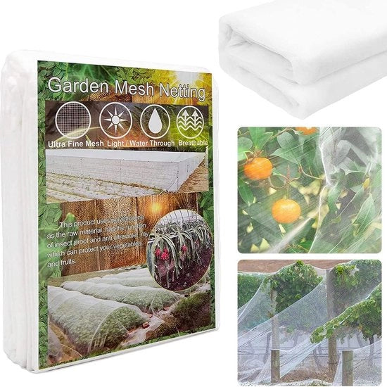 Rete di protezione per orto, 3 m x 4 m, rete insetticida, rete per giardino, rete per laghetto, rete a maglie larghe, protezione per ortaggi, rete per uccelli, rete insetticida