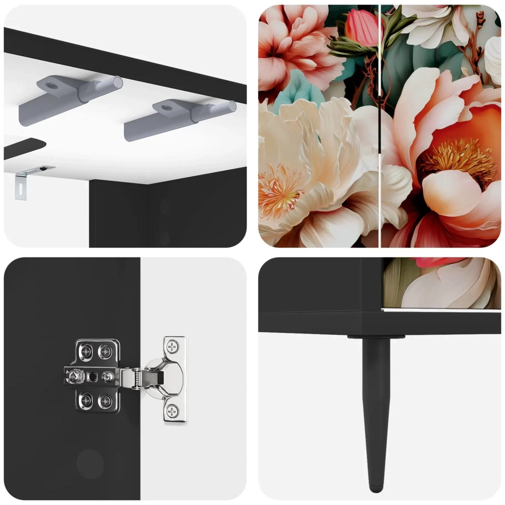 Mobile da Bagno BORNE Rovere Nero 60 x 40 x 61 cm 8007416