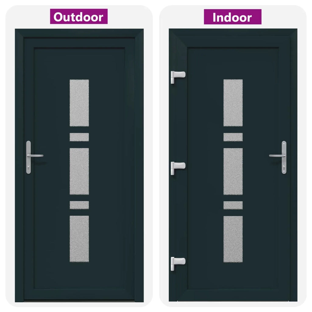 Porta Frontale Antracite 98 x 200 cm PVC 3445736
