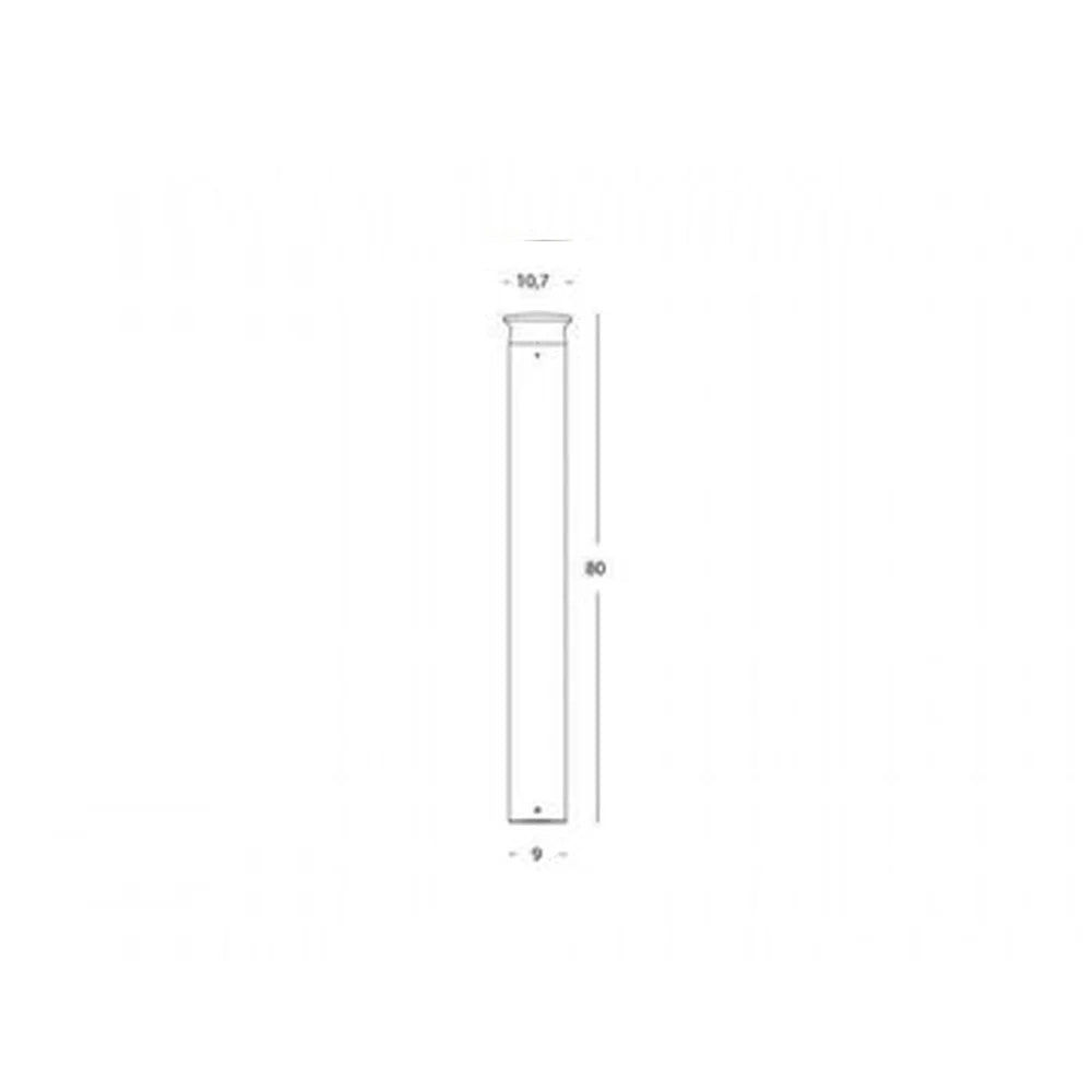Palo Alto Contemporaneo Kep Alluminio Antracite 1 Luce Led 9W 3000K