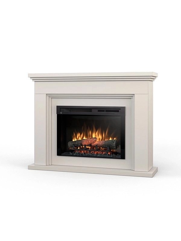 ARDILA - Camino Elettrico Riscaldante Da Pavimento Autoportante a LED - 26" - Cashmere - 118 x 90,8 x 31,5